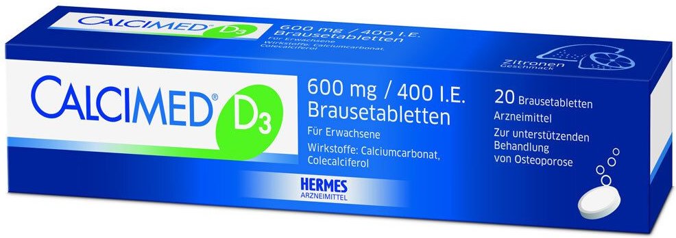 Calcimed D3 600 mg / 400 I.E. Brausetabletten