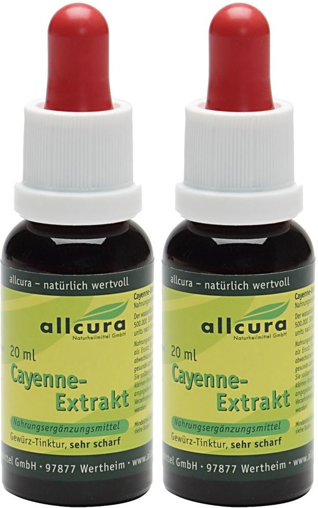 Cayenne Extrakt sehr scharf 2x 2x20 ml Flüssigkeit