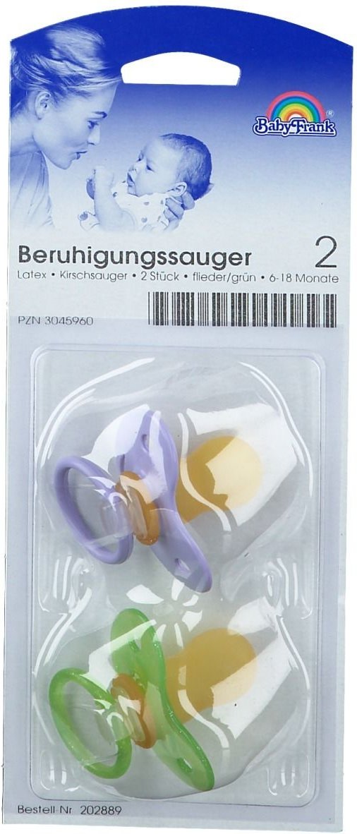 Sauger Kirsche Latex Gr.2 6-18 Mon.flied./grün 2 St