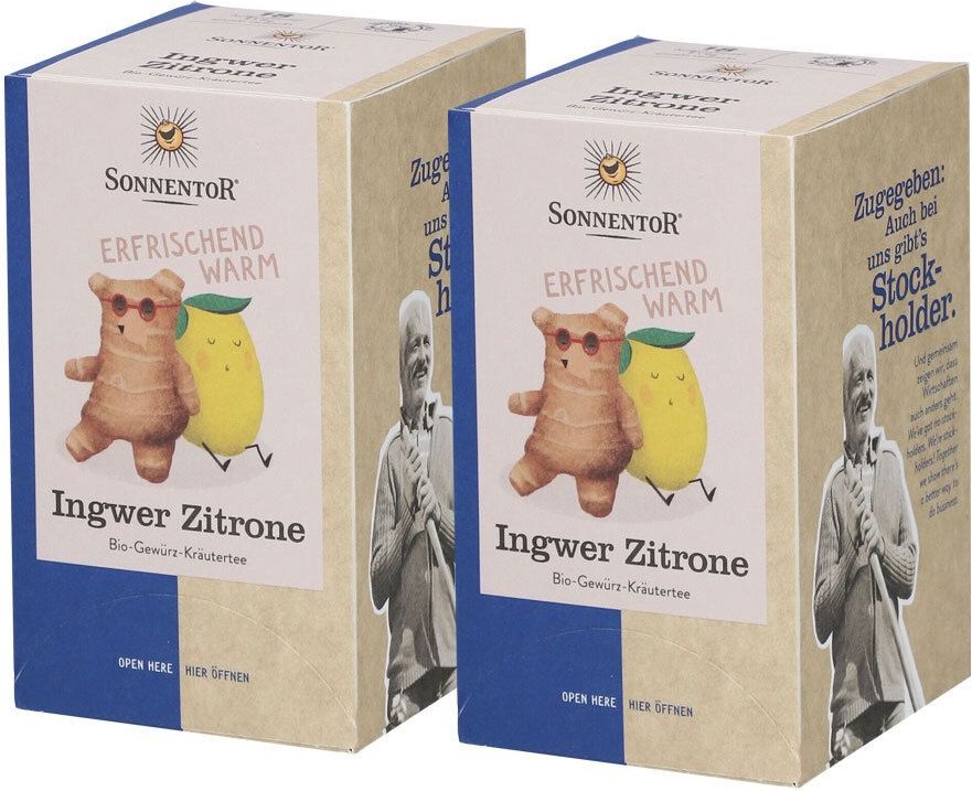 2x Sonnentor TEE Ingwer Zitrone 2x18 St Tee