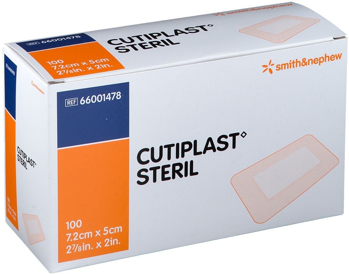 Cutiplast Steriel 5cm x 7.2cm 100 St Pflaster