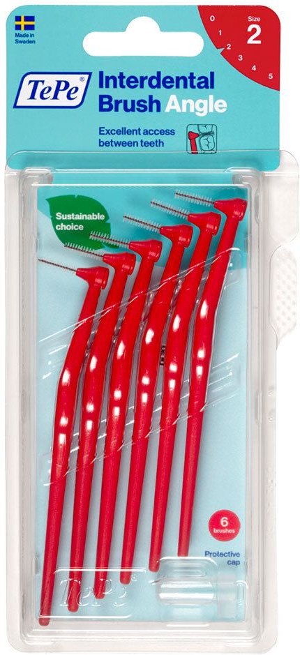 Tepe Angle Interdentalbürste 0,5mm rot 6 St Zahnbürste