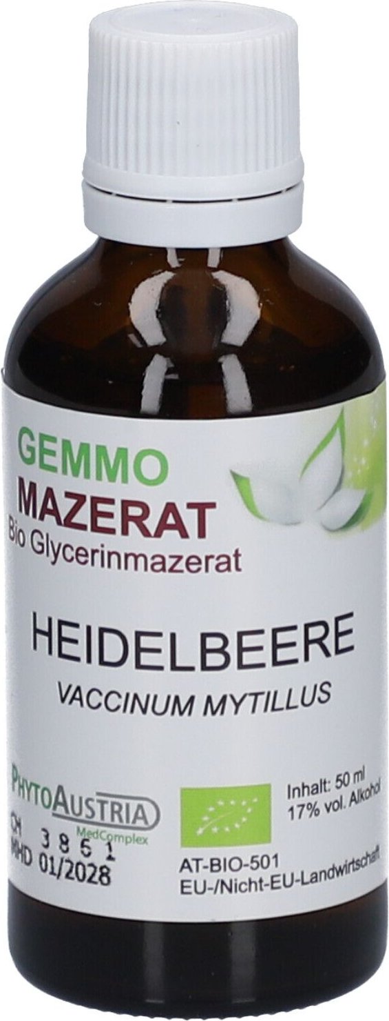 Gemmo Mazerat BIO Heidelbeer 50 ml Tropfen zum Einnehmen