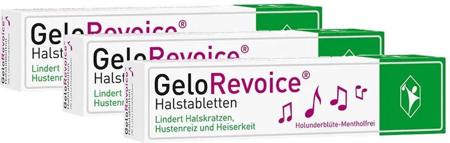 Gelorevoice Halstabletten Holunderbl.-Mentholfrei 3er-Pack 3x20 St Lutschtabletten