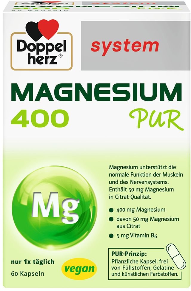 Thumbnail - Doppelherz Magnesium 400 Pur system Kapseln