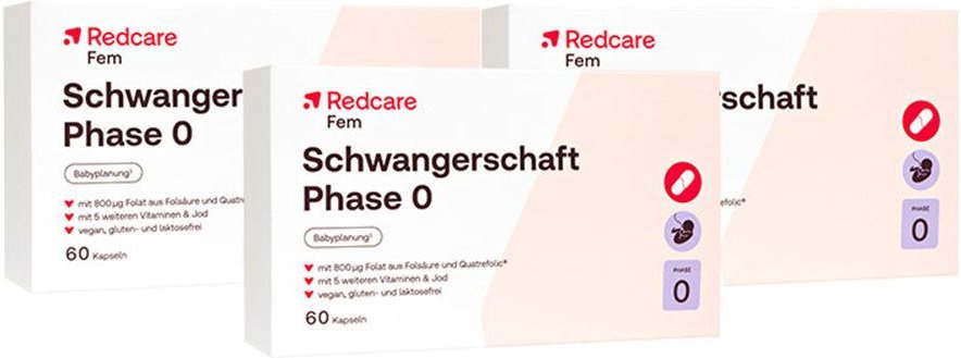 Schwangerschaft Phase 0 RedCare Kapseln 3er-Pack 3x60 St