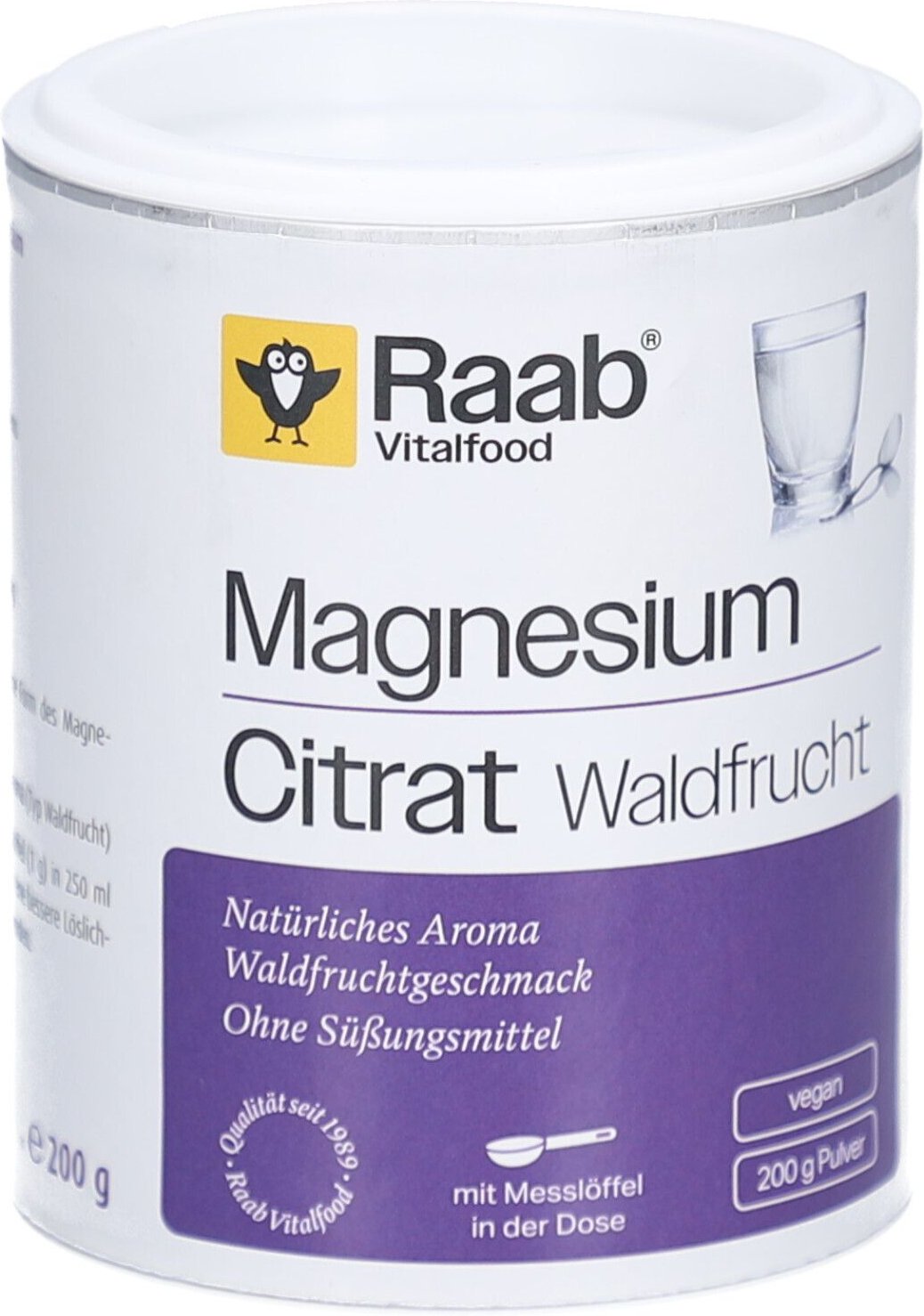 Raab Vitalfood Magnesiumcitrat Waldfrucht Pulver 200 g