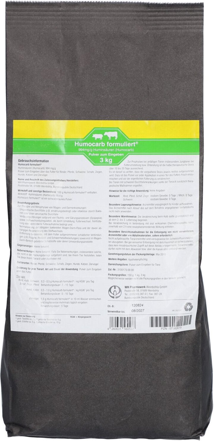 Humocarb formuliert Pulver zum Eingeben vet. 3000 g