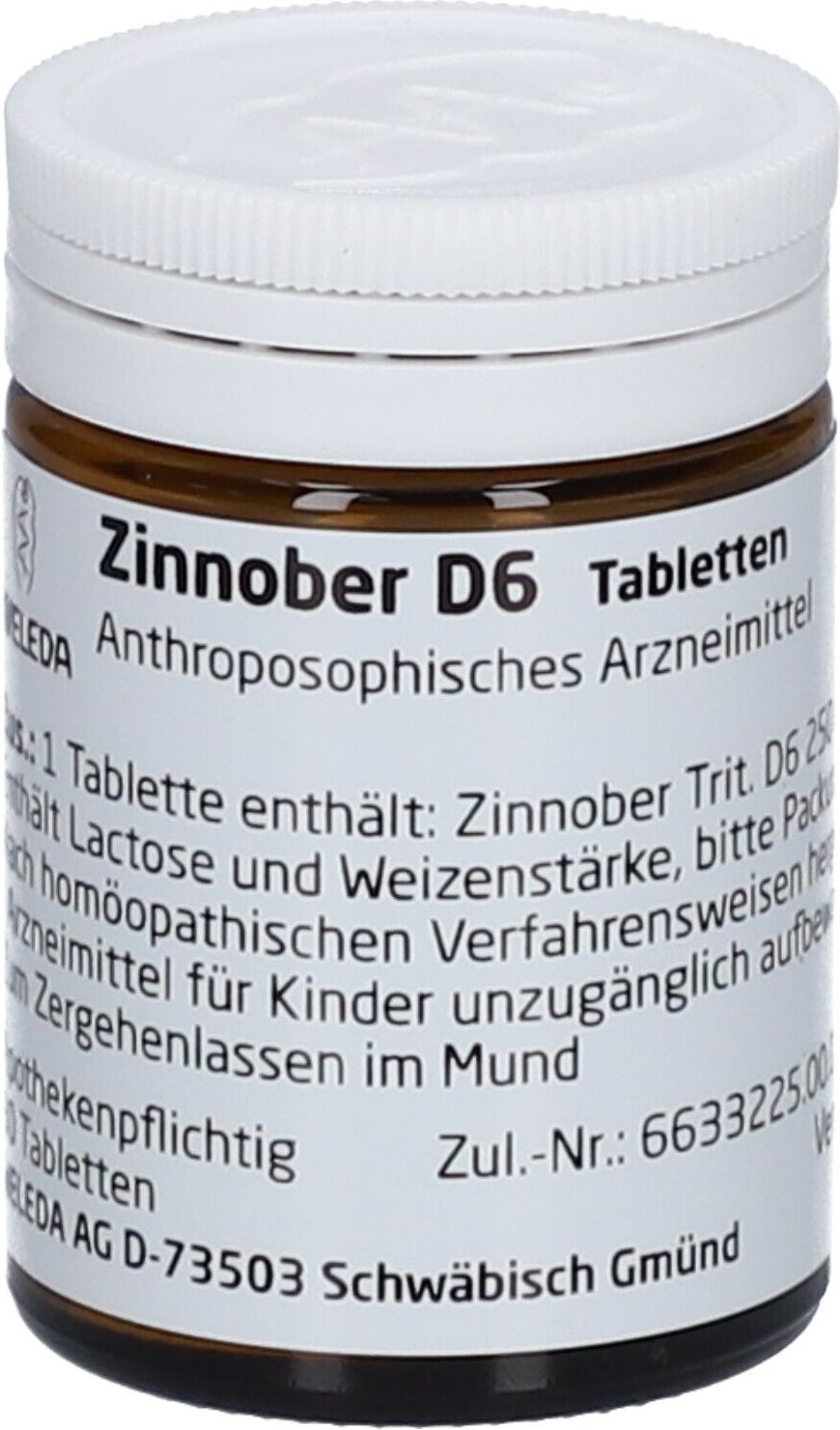 Zinnober D 6 Tabletten 80 St