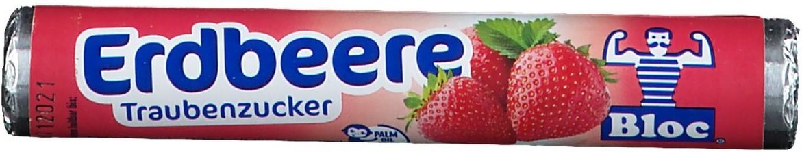 Bloc Traubenzucker Erdbeere Rolle 42 g Bonbons