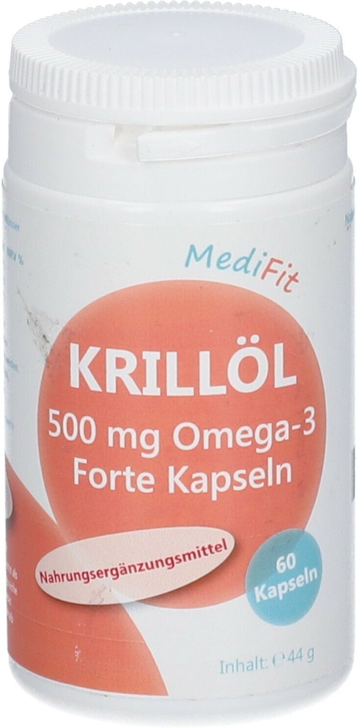 Krillöl 500 mg Omega-3 Forte Kapseln MediFit 60 St
