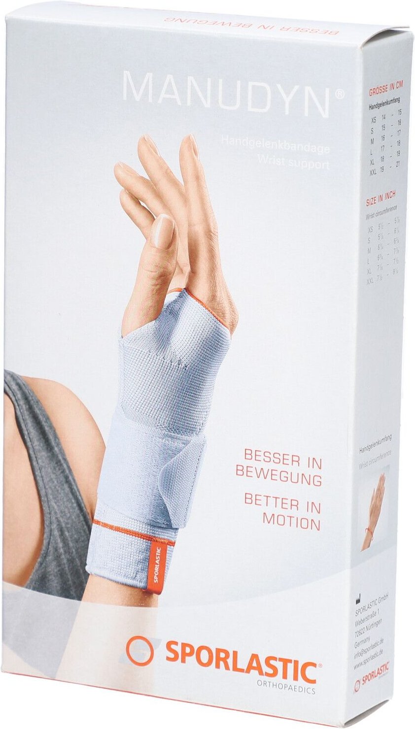 Manudyn Handgelenkband.li.Gr.S haut 07057 1 St Bandage(s)