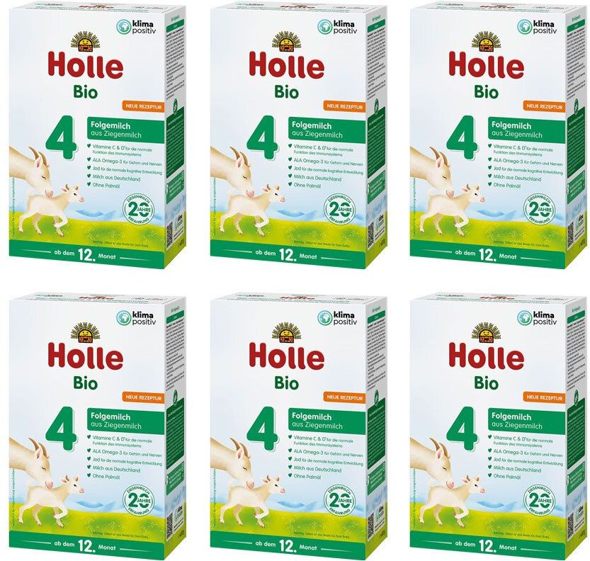 Holle Bio Folgemilch 4 aus Ziegenmilch Pulver 6-er Set 6x400 g