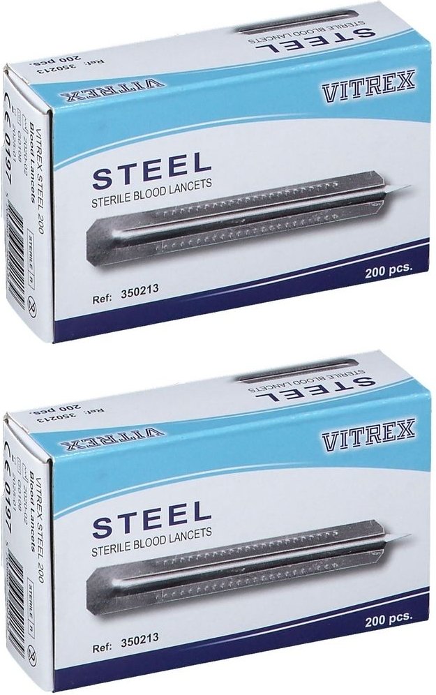 Blutlanzetten Metall einfach 2x 2x200 St Lanzetten