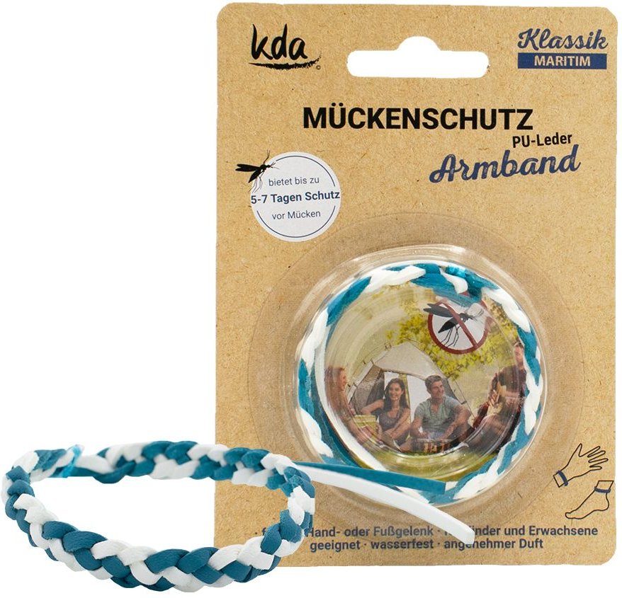 Mückenschutz Armband PU-Leder maritim KDA