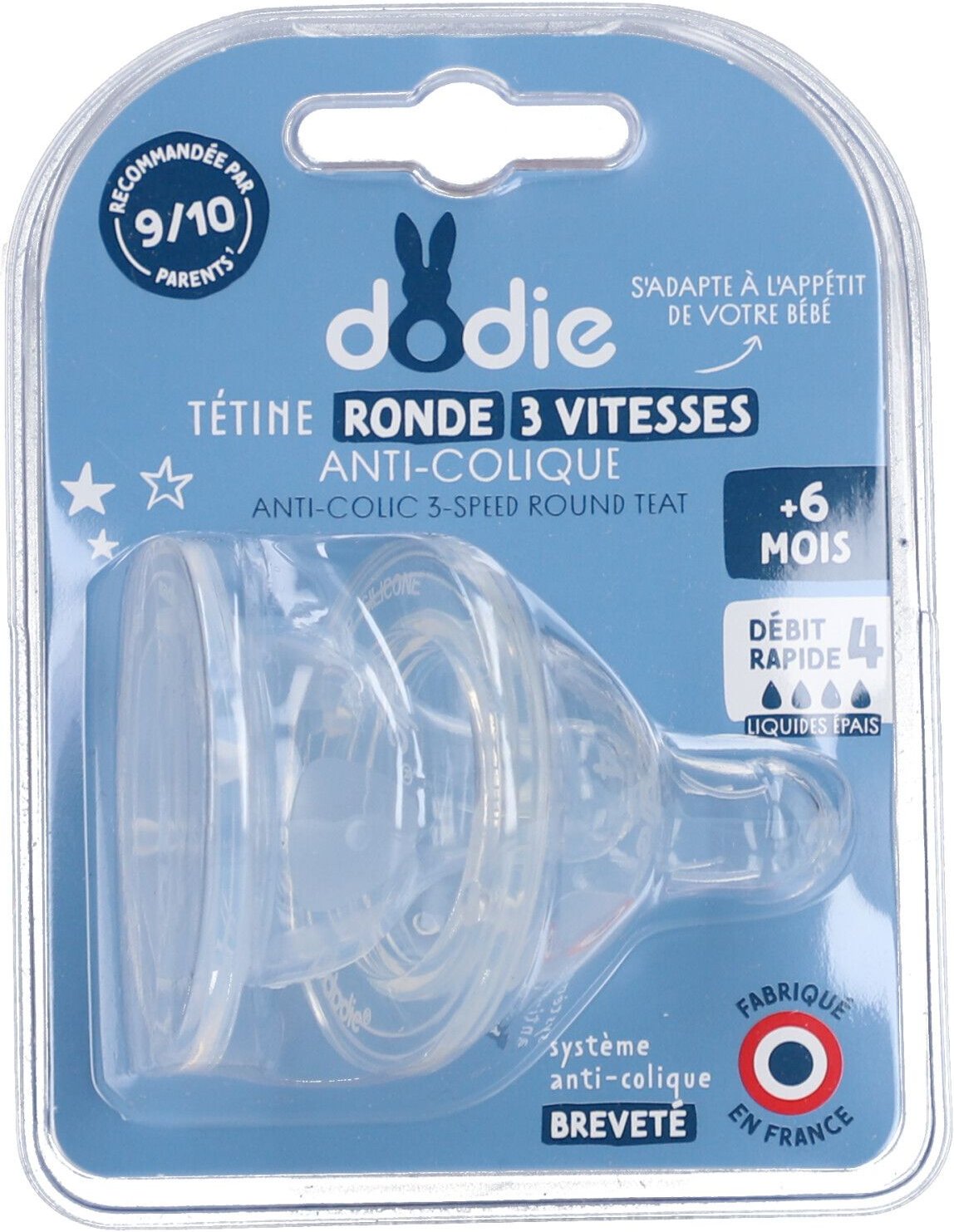 Dodie Zuigspeen Initiation 3 Speed 4 Flow +6m 2 St Sauger