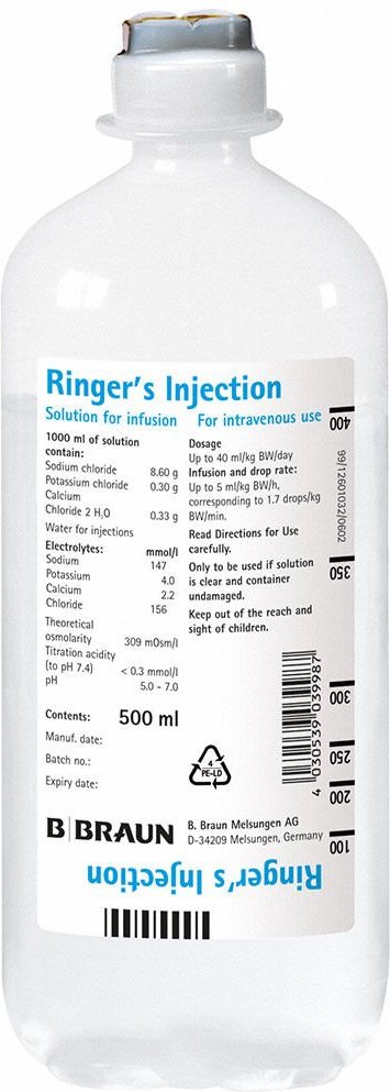 Ringer Lactat n.Hartm.B.Braun Ecofl.Plus Inf.-Lsg. 10x500 ml Infusionslösung