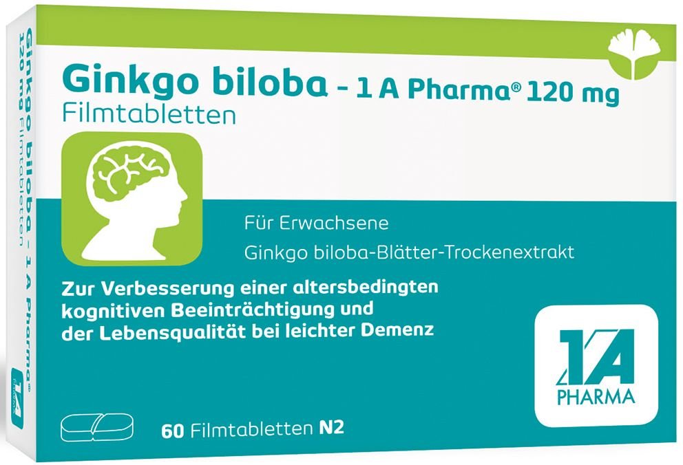 Ginkgo Biloba-1A Pharma 120 mg Filmtabletten 60 St