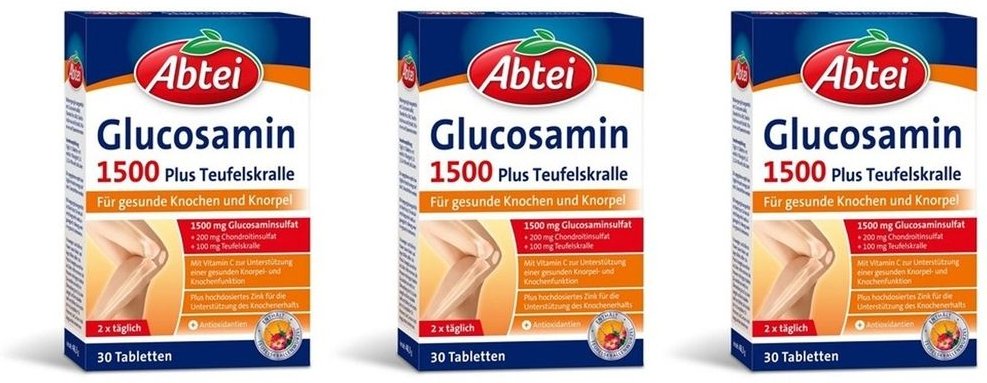 Abtei Glucosamin 1500 Tabletten TF 3x 3x30 St