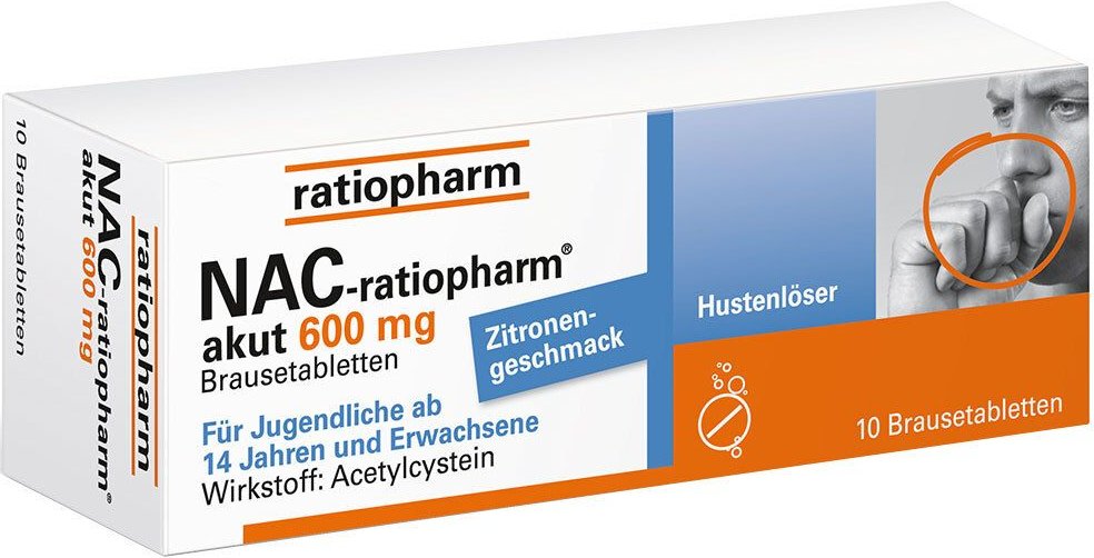 NAC ratiopharm akut 600 mg Hustenlöser Brausetabletten