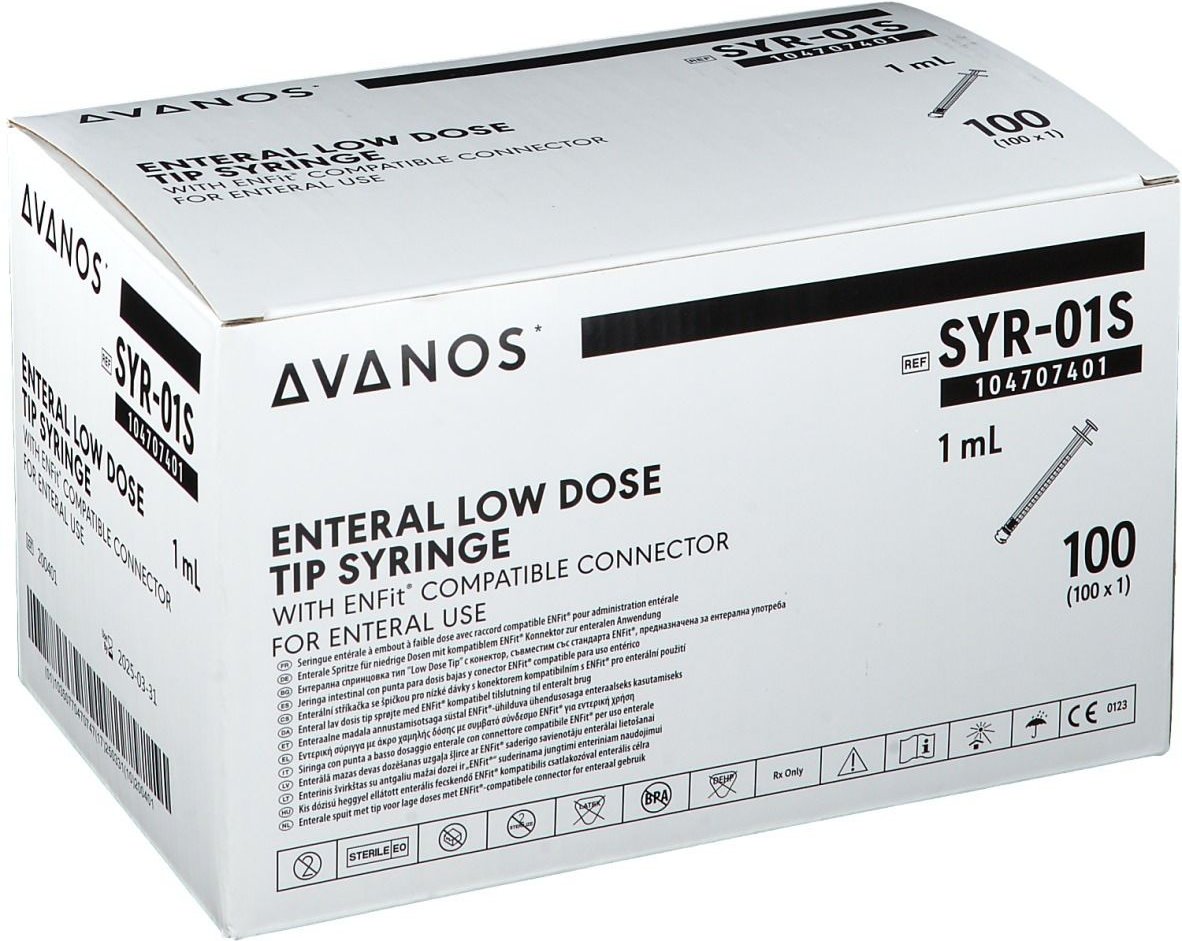 Thumbnail - Enfit Spritze 1 ml mit Low-Dose-Tip 100 St Spritzen