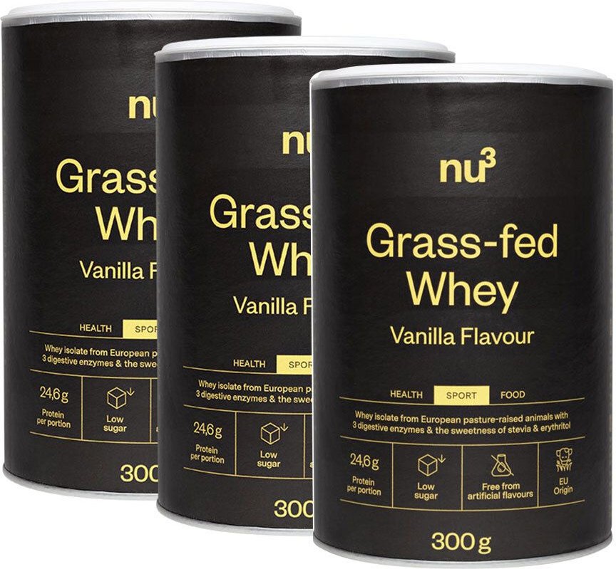Grass-Fed Whey - Vanilla Flavour 3er-Set 3x300 g Pulver