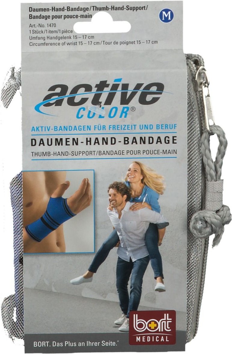 Bort ActiveColor Daumen Hand Band.M blau 1 St Bandage(s)
