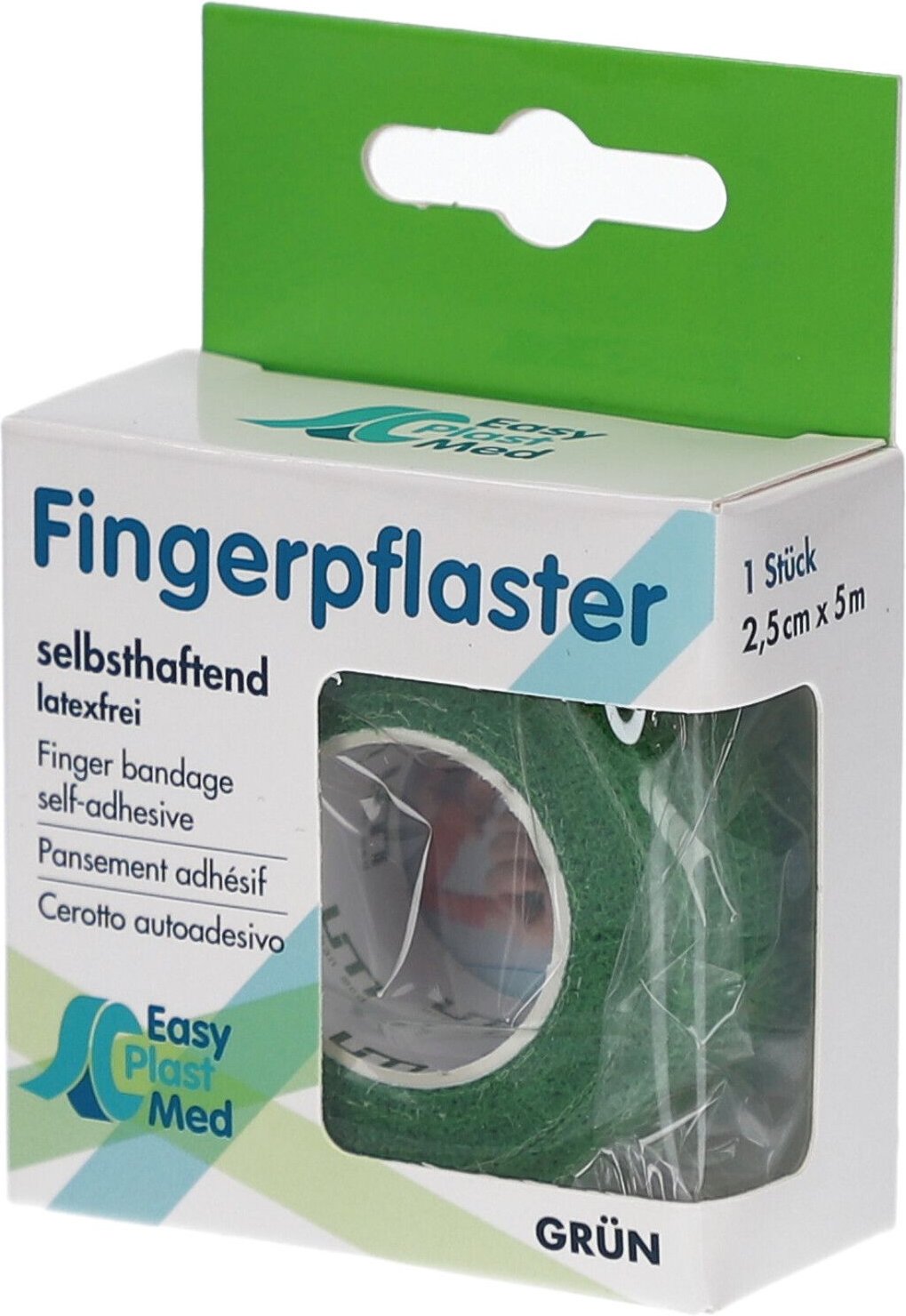 UM Easyplast Fingerpfl.selbsth.2,5cmx5m grün 1 St Pflaster