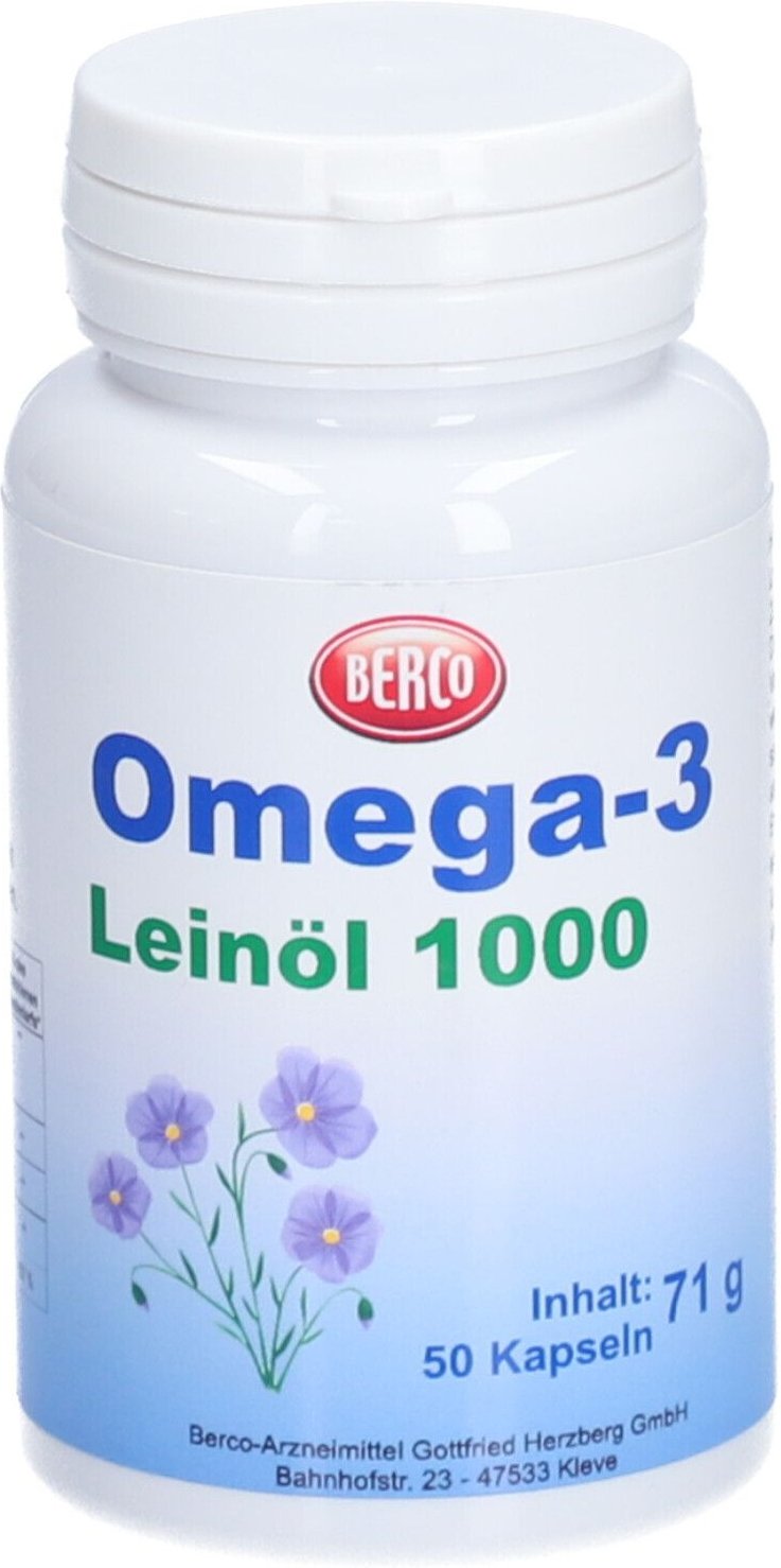 Omega-3 Leinöl 1000 Berco Kapseln 50 St