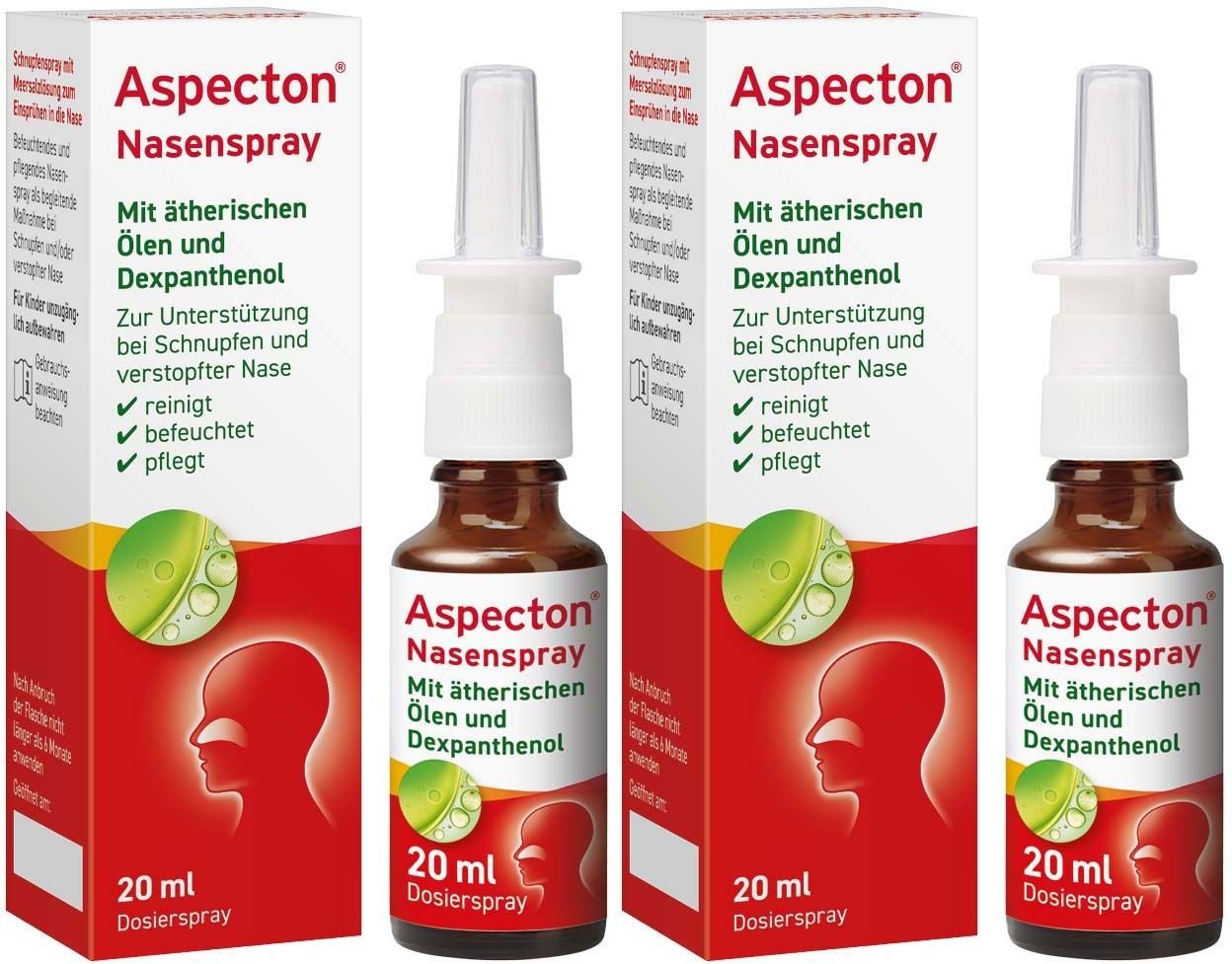 Aspecton Nasenspray entspricht 1,5% Kochsalz-Lsg. 2x 2x20 ml