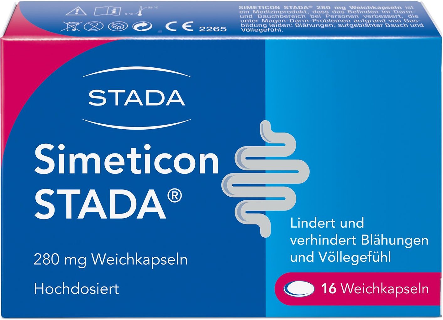 Simeticon Stada 280 mg Weichkapseln 16 St