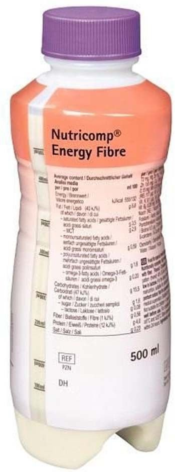 Nutricomp Energy HP Fibre HDPE-Flasche 12x500 ml Flüssigkeit