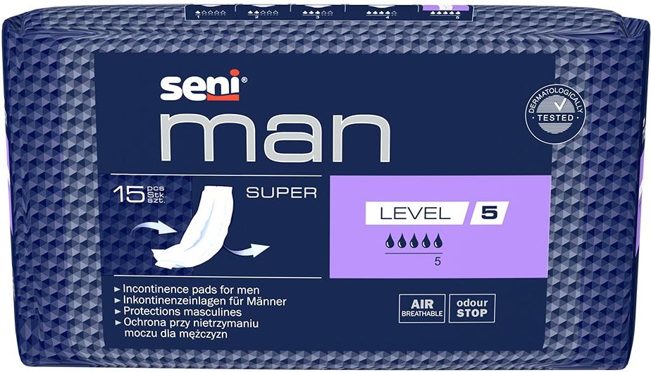 Seni Man Inkontinenzeinlage super Level 5 15 St Kombipackung