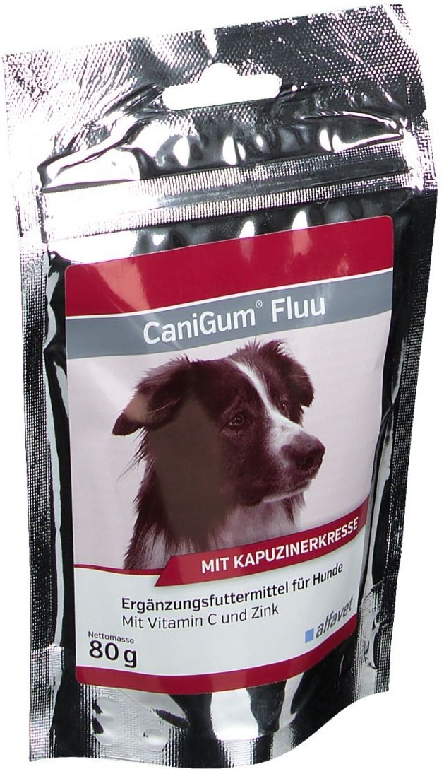 Canigum Fluu Erg.Futterm.Kautabletten f.Hunde 80 g Kautabletten
