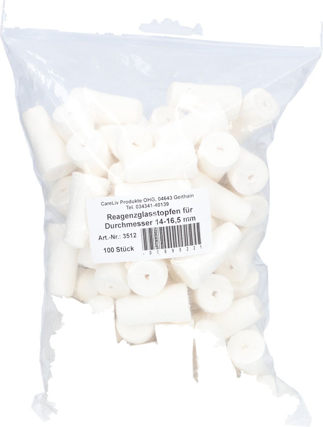 Reagenzglas Stopfen 14 - 16,5m