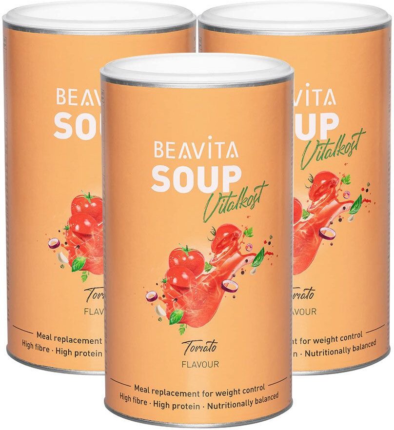 3 x Beavita Vitalkost Plus, Tomatensuppe 3x540 g Pulver