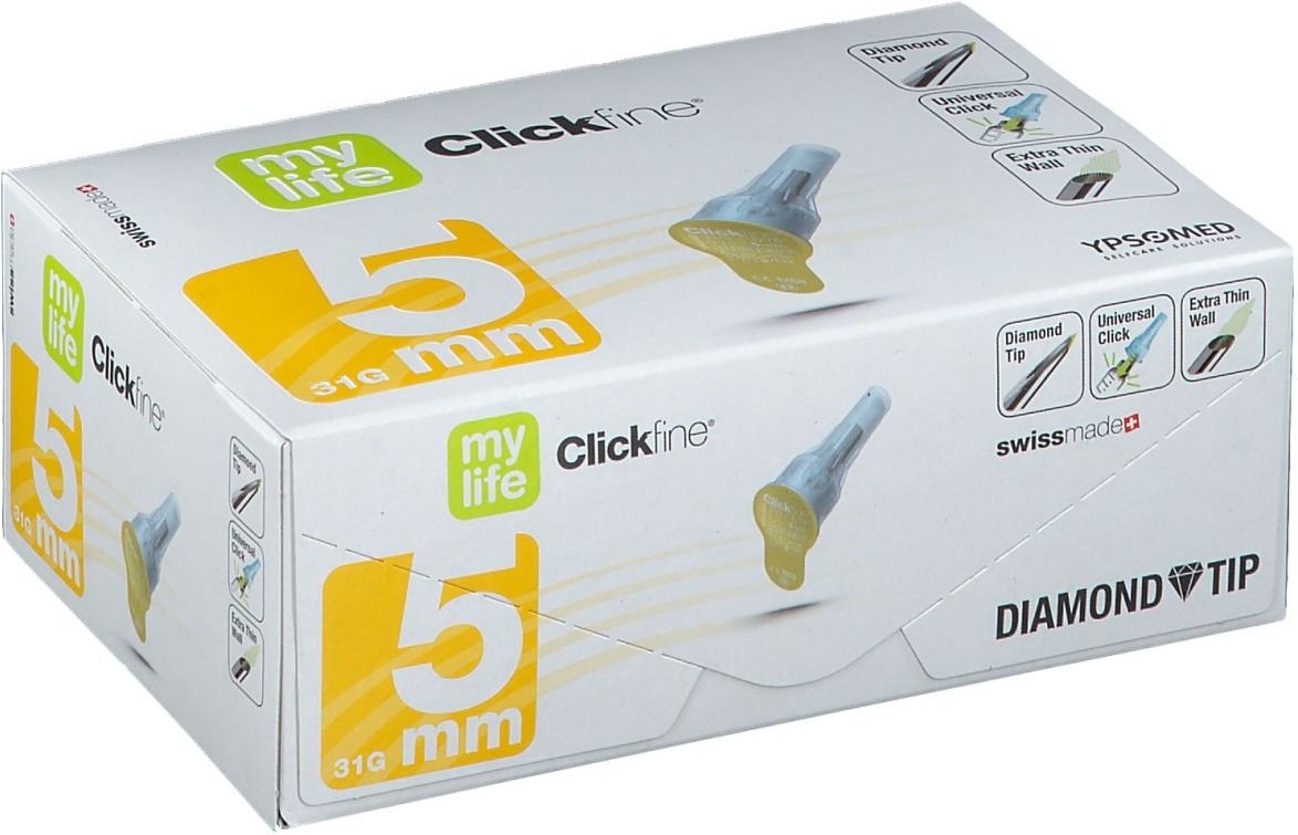 Mylife Clickfine Pen-Nadeln 5 mm 31 G 100 St Kanüle