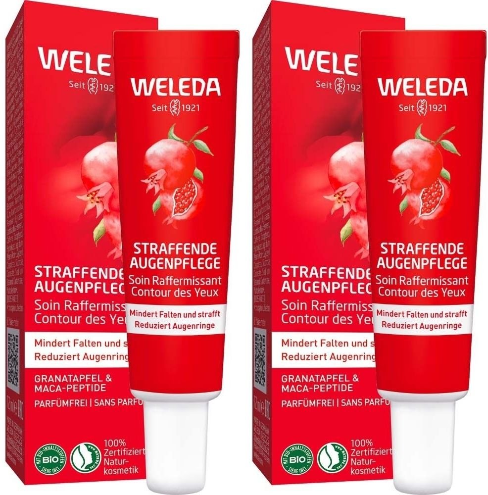 Weleda straffende Augenpflege Granatapfel & Maca 2x 2x12 ml Augencreme