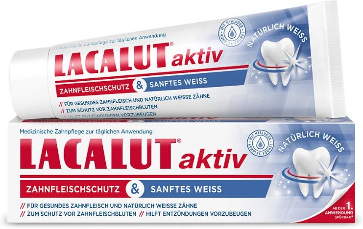 Lacalut aktiv Zahnfleischschutz & sanftes Weiß 75 ml Zahnpasta