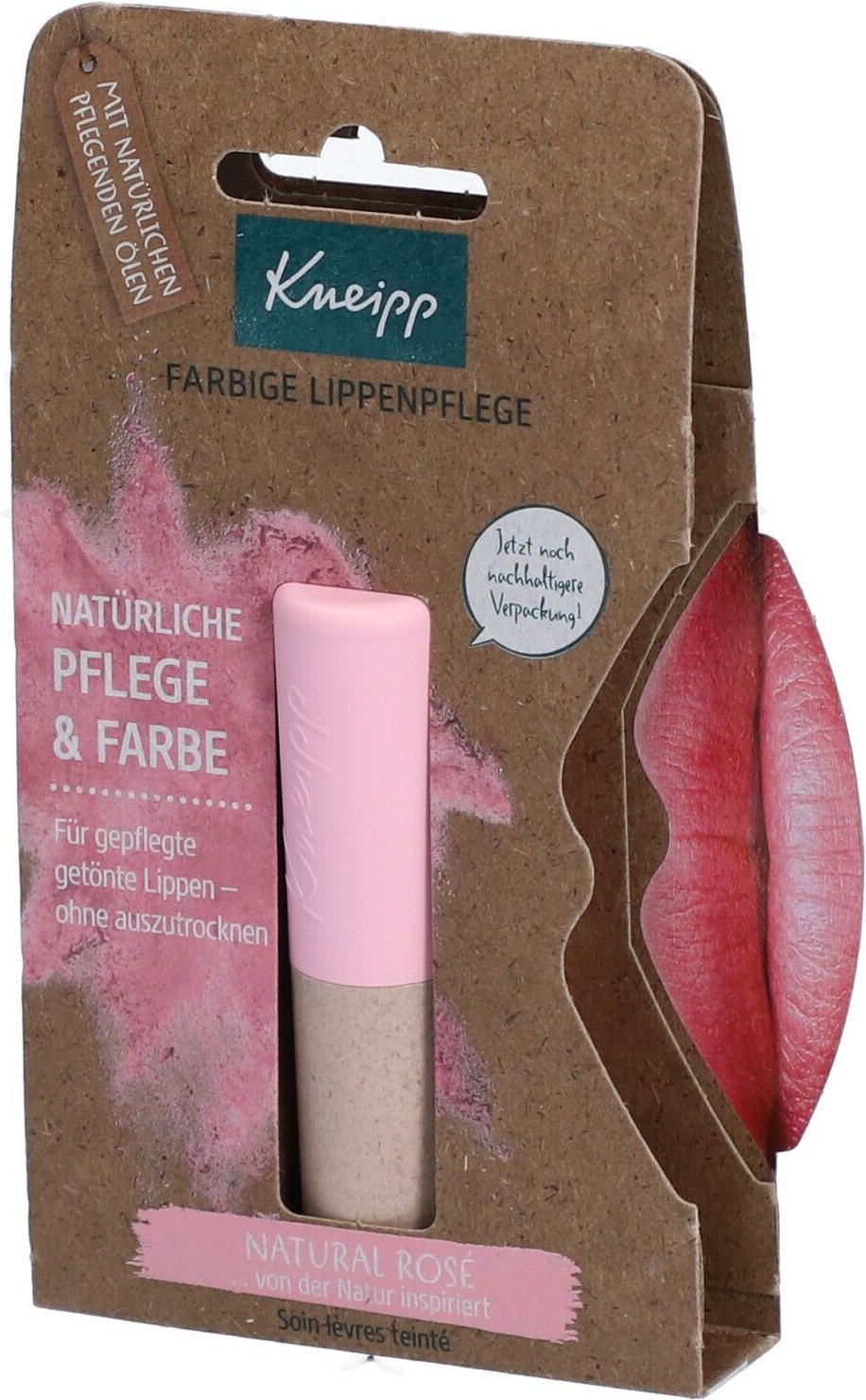 Kneipp farbige Lippenpflege natural rose 3,5 g Stifte