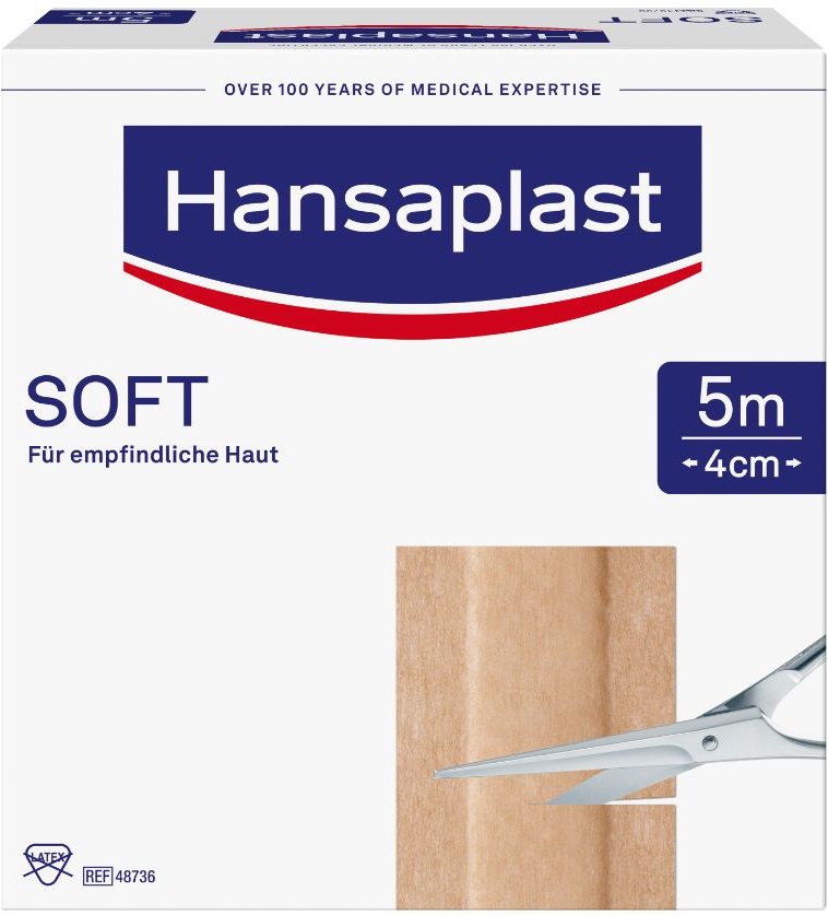 Hansaplast Soft Pflaster 4 cmx5 m Rolle 1 St