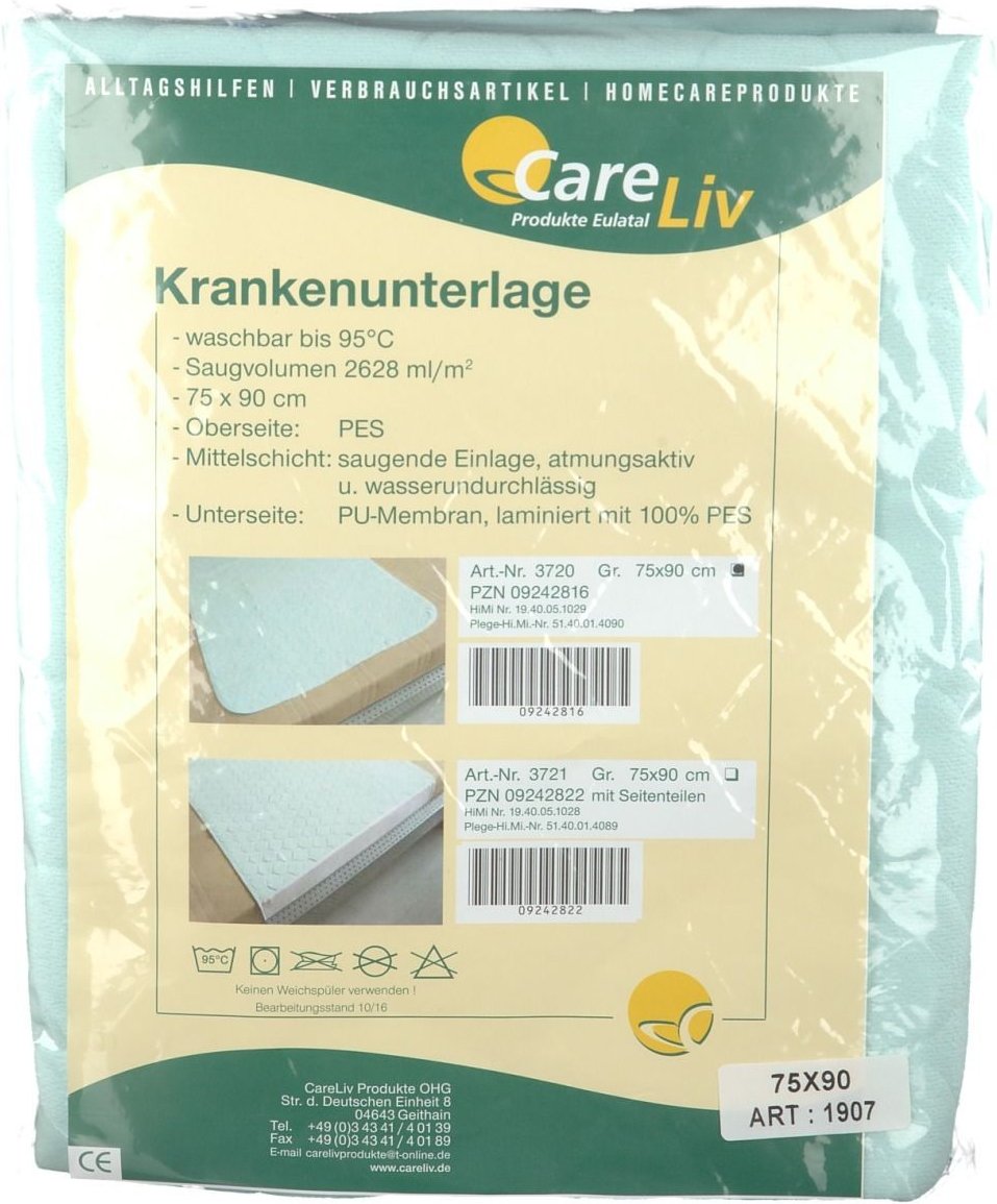 Thumbnail - Krankenunterlage waschbar 75x90 cm 1 St Unterlagen