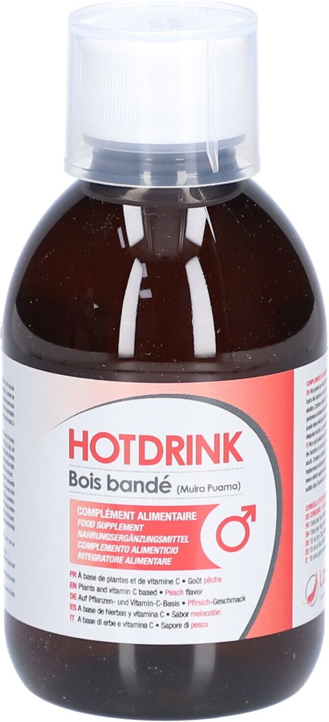 HOT Drink Homme - Solution buvable, complément alimentaire à base de plantes, vitamine et 250 ml Lösung zum Einnehmen