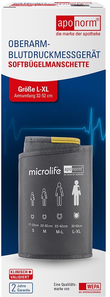 Aponorm Oberarmsoftmanschette L-Xl 32-52 cm 1 St Manschette