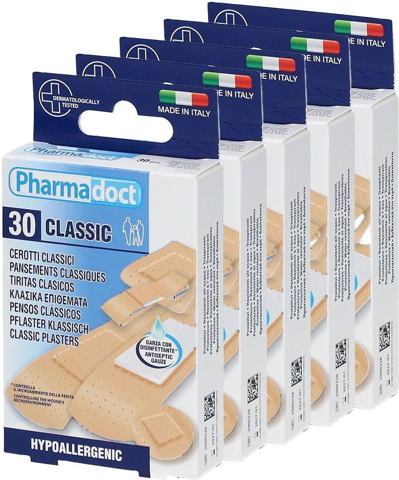 Pflaster m.antiseptischer Auflage 5 Größen 5x 5x30 St