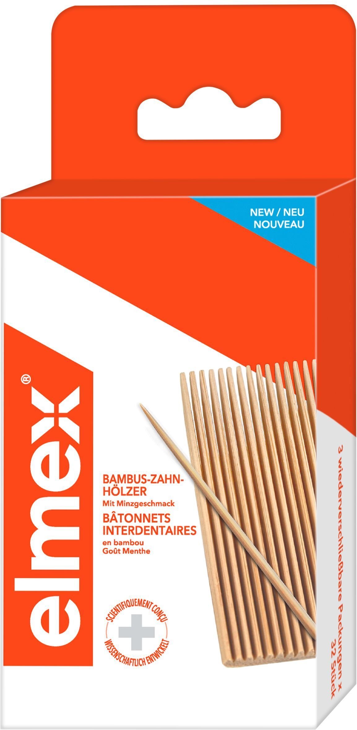 Elmex Zahnhölzer 3x32 St Zahnstocher