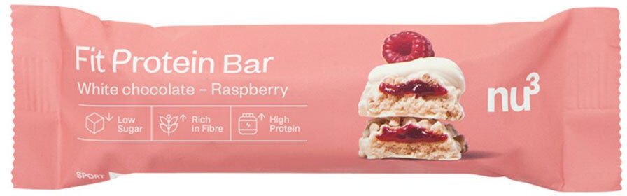 nu3 Fit Protein Bar, White Chocolate Raspberry 55 g Riegel