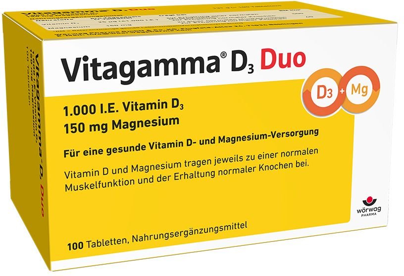 Vitagamma D3 Duo 1.000 I.E Vit.D3 150mg Magnes.NEM 100 St Tabletten