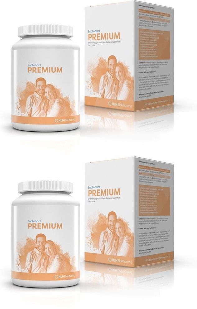 Lactobact Premium magensaftresistente Kapseln 2x 2x150 St magensaftresistent