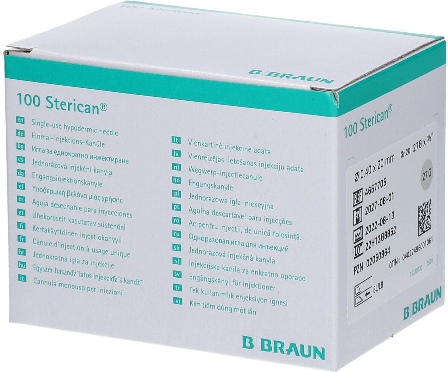 Sterican Kanülen Luer-Lok 0,55x25 mm Gr.17 lila 100 St Kanüle